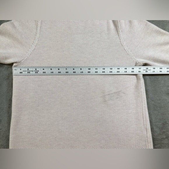 Flaw Lululemon Sweater Womens XS Cream Crew Neck Textured Cotton Blend Pullover - Picture 9 of 11